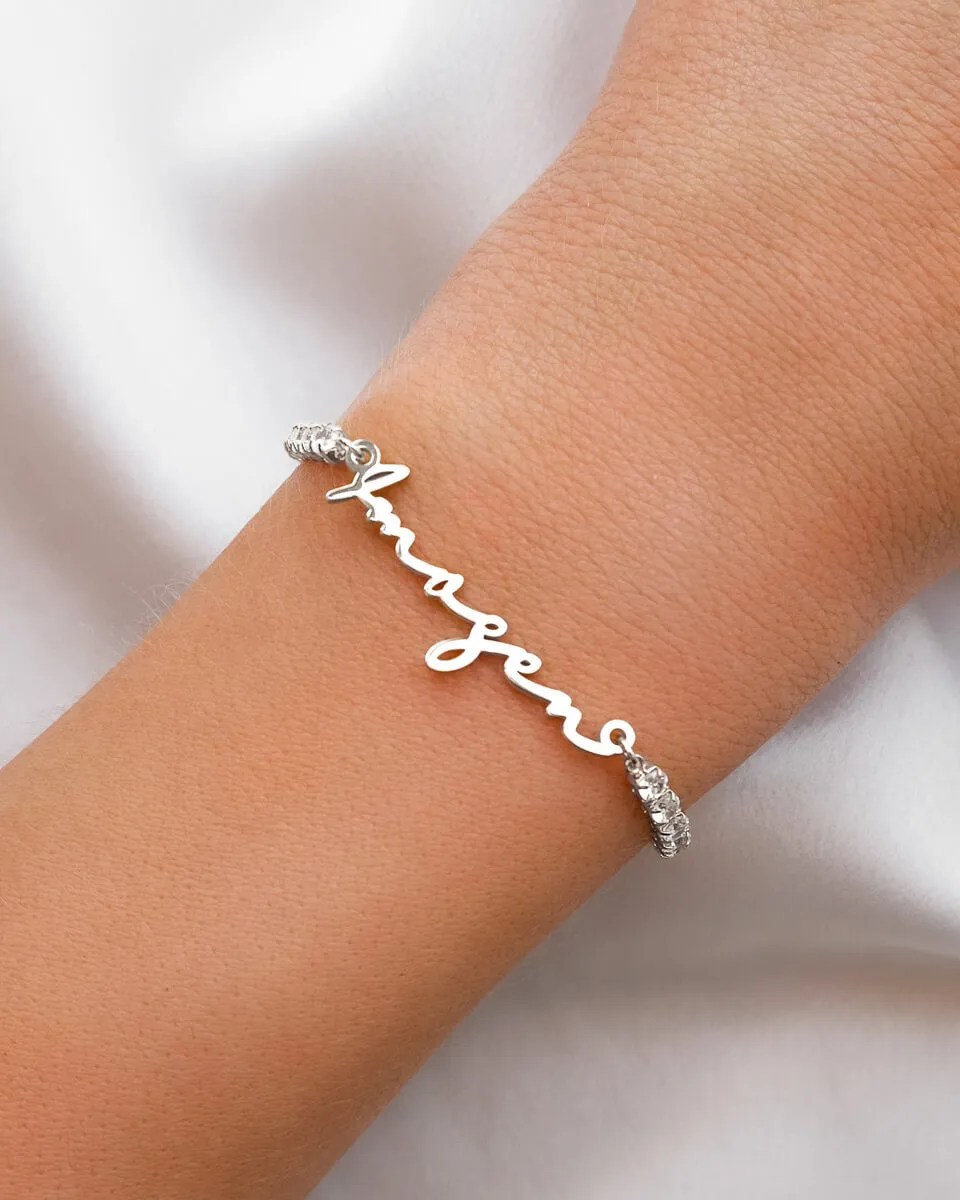 Signature Name Tennis Bracelet (Silver) sold by Abbott Lyon product image thumbnail 4