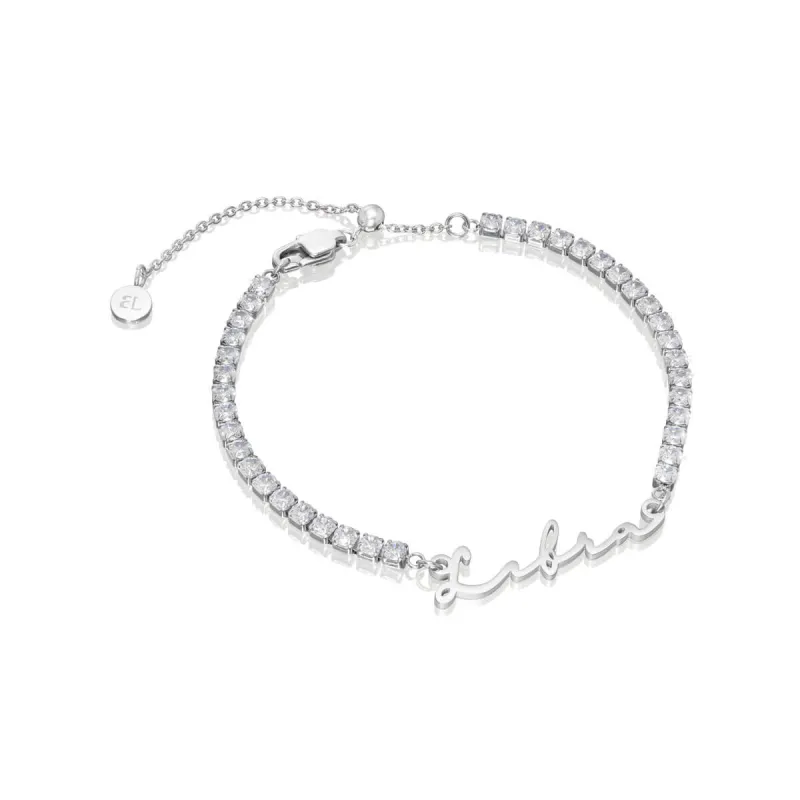Signature Name Tennis Bracelet (Silver) made by Abbott Lyon
