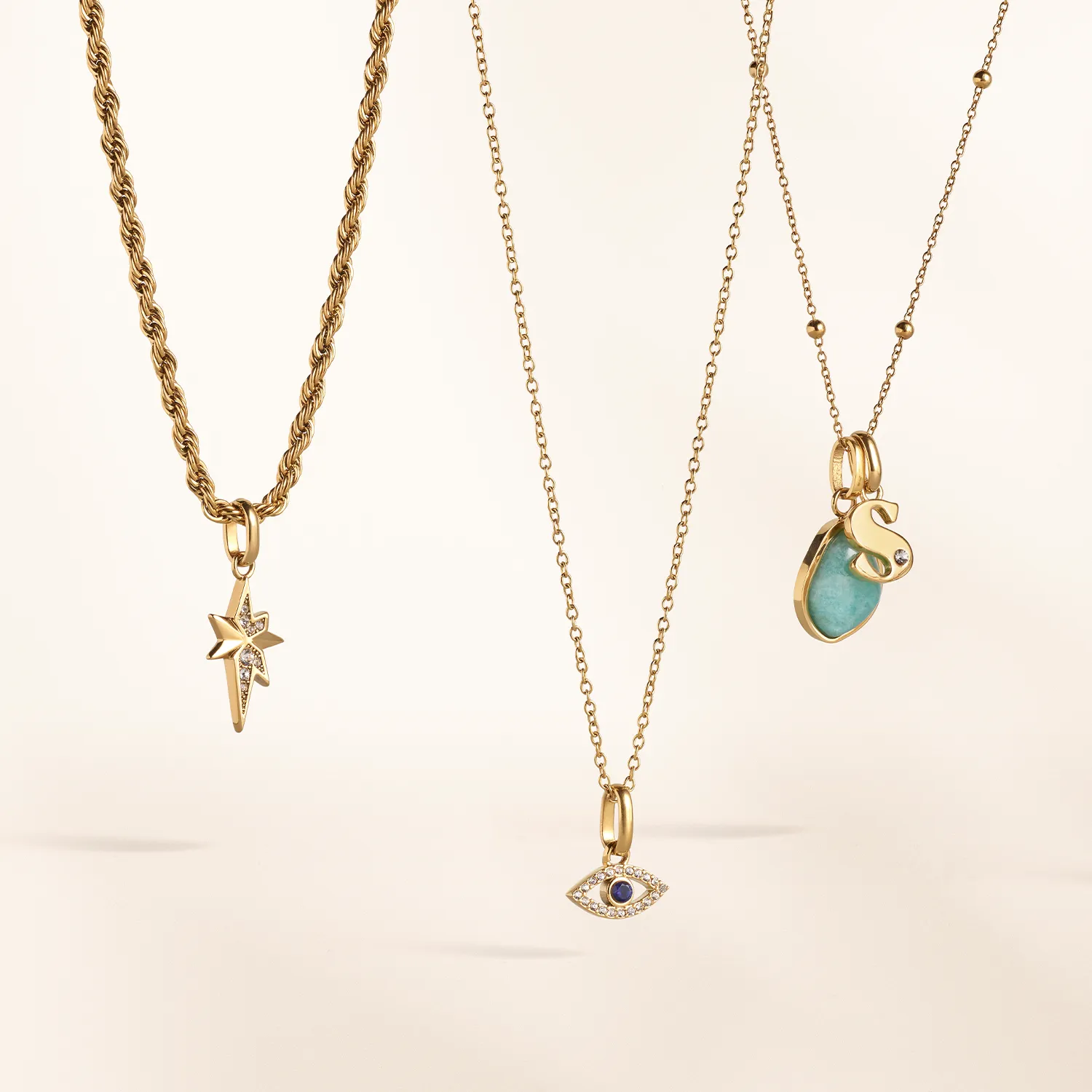 Small Rope Chain Necklace (Gold) sold by Abbott Lyon product image thumbnail 4