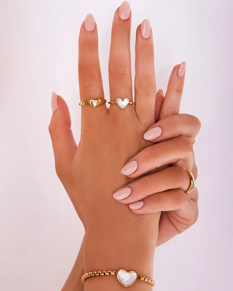 White Quartz Heart Ring (Gold) sold by Abbott Lyon product image thumbnail 3