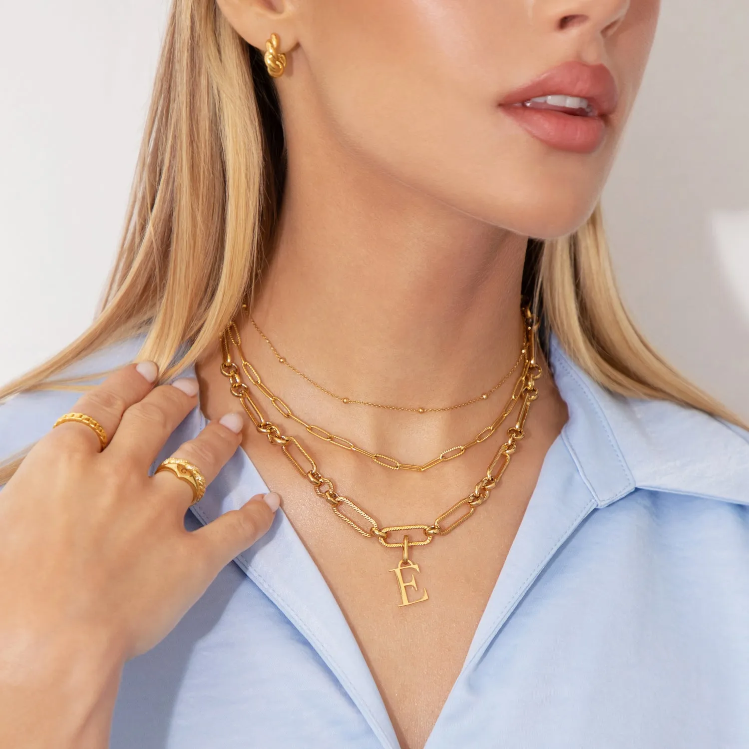 Paperclip Chain Necklace (Gold) sold by Abbott Lyon product image thumbnail 3