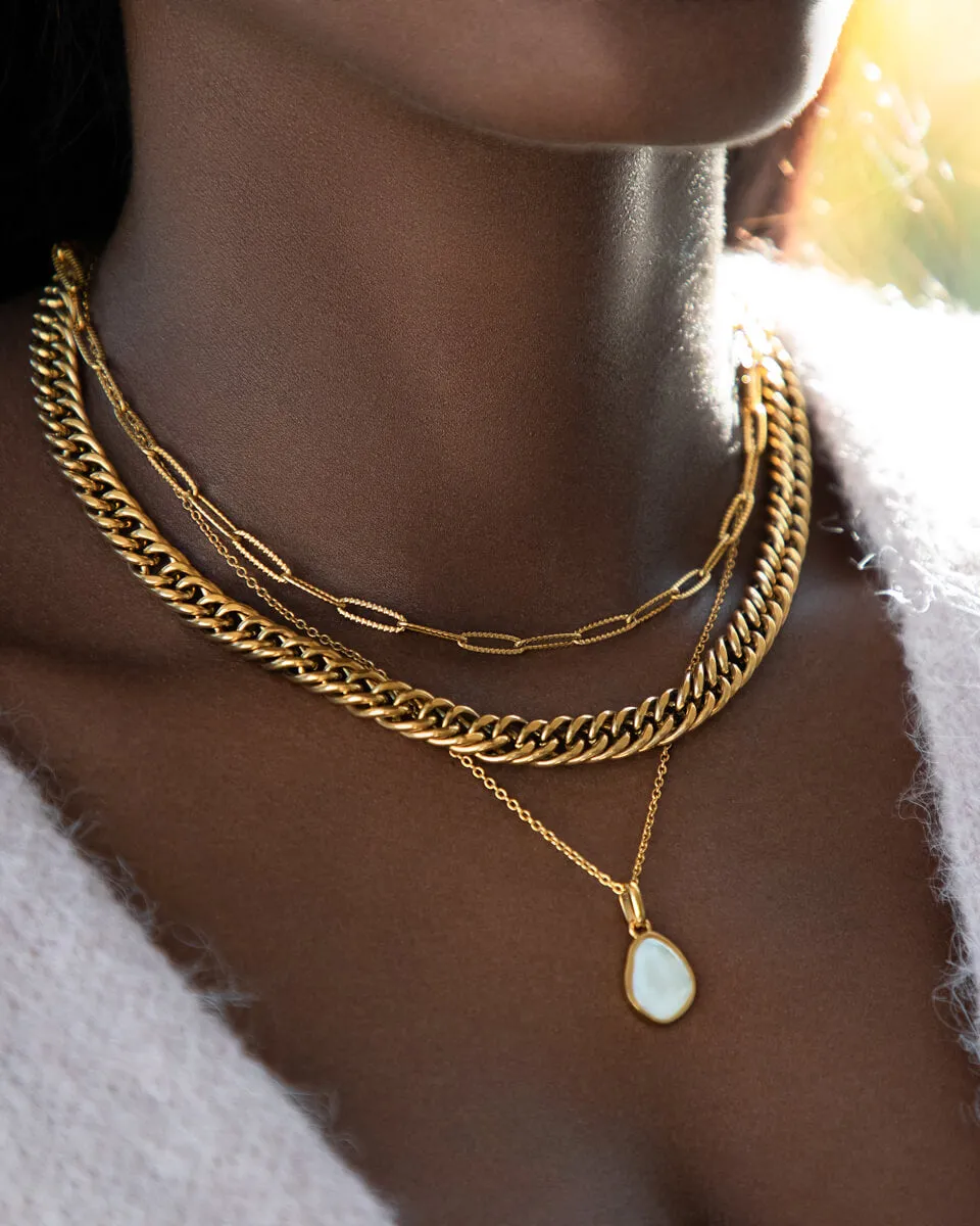 Paperclip Chain Necklace (Gold) sold by Abbott Lyon product image thumbnail 4