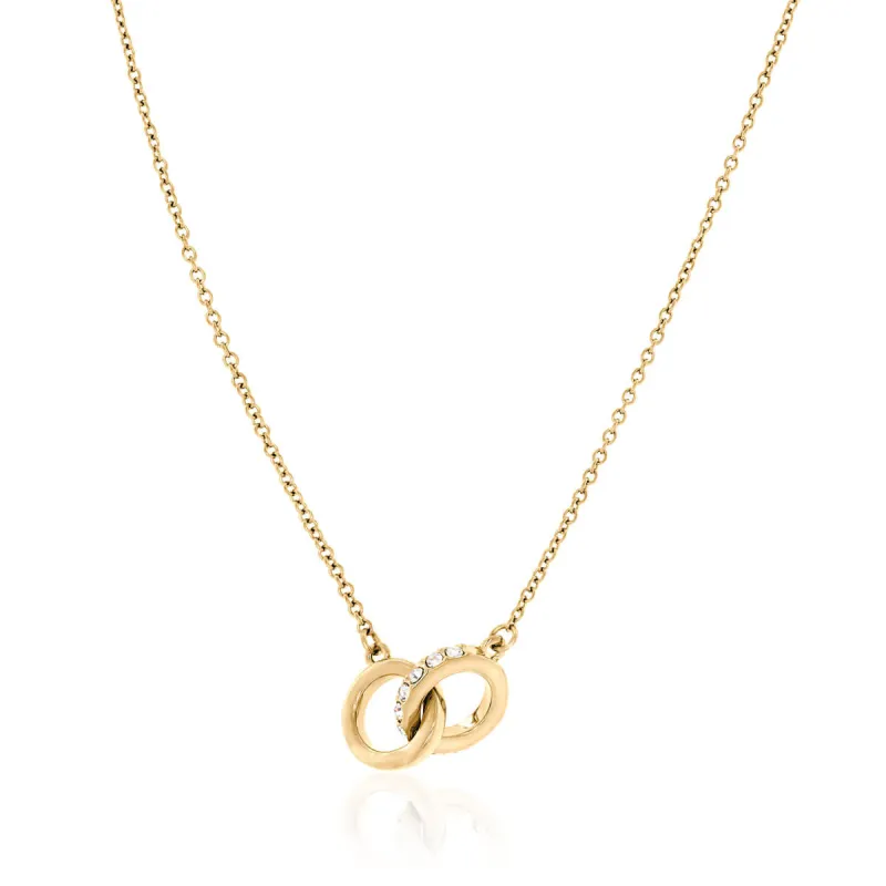 Interlinked Crystal Necklace (Gold) made by Abbott Lyon