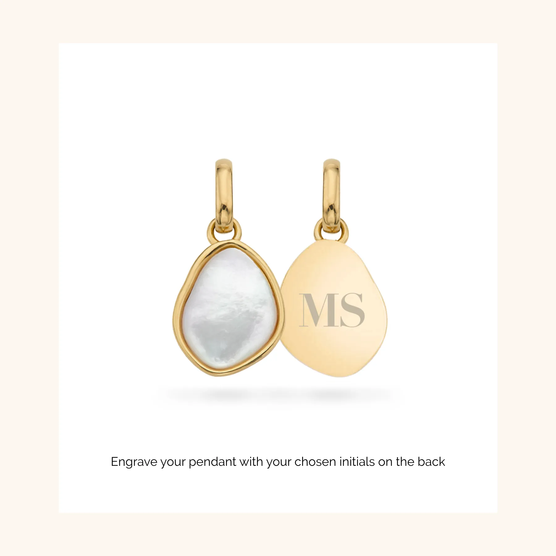 Organic Moonstone Pendant (Gold) sold by Abbott Lyon product image thumbnail 5