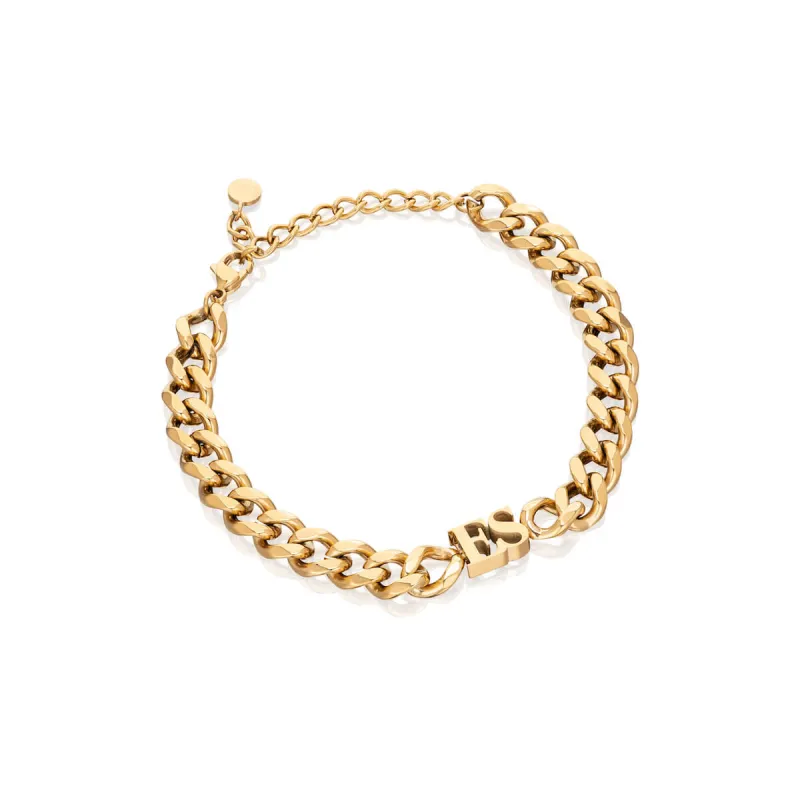 Initial Curb Bracelet (Gold) sold by Abbott Lyon
