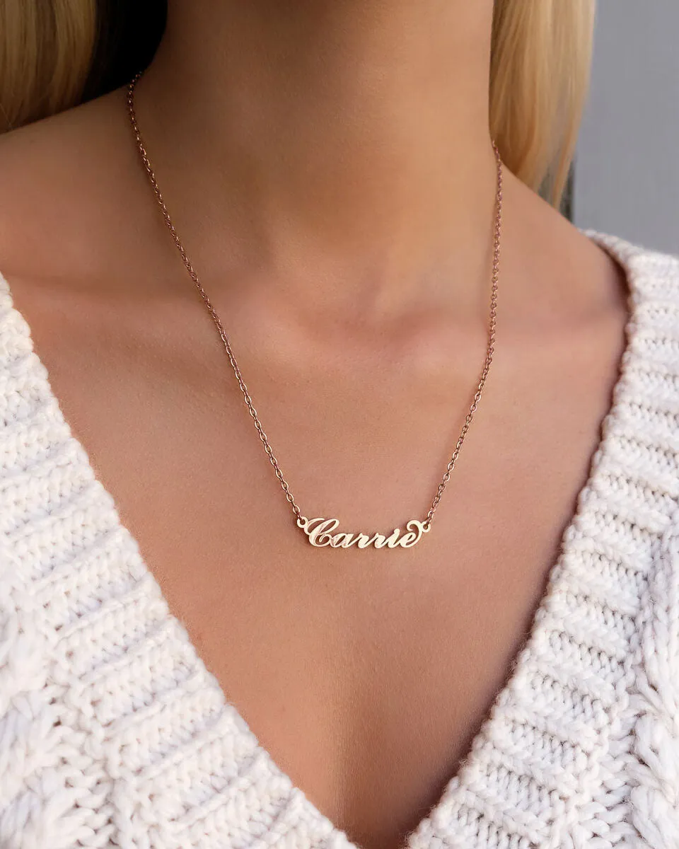 Carrie Name Necklace (Rose Gold) sold by Abbott Lyon product image thumbnail 2