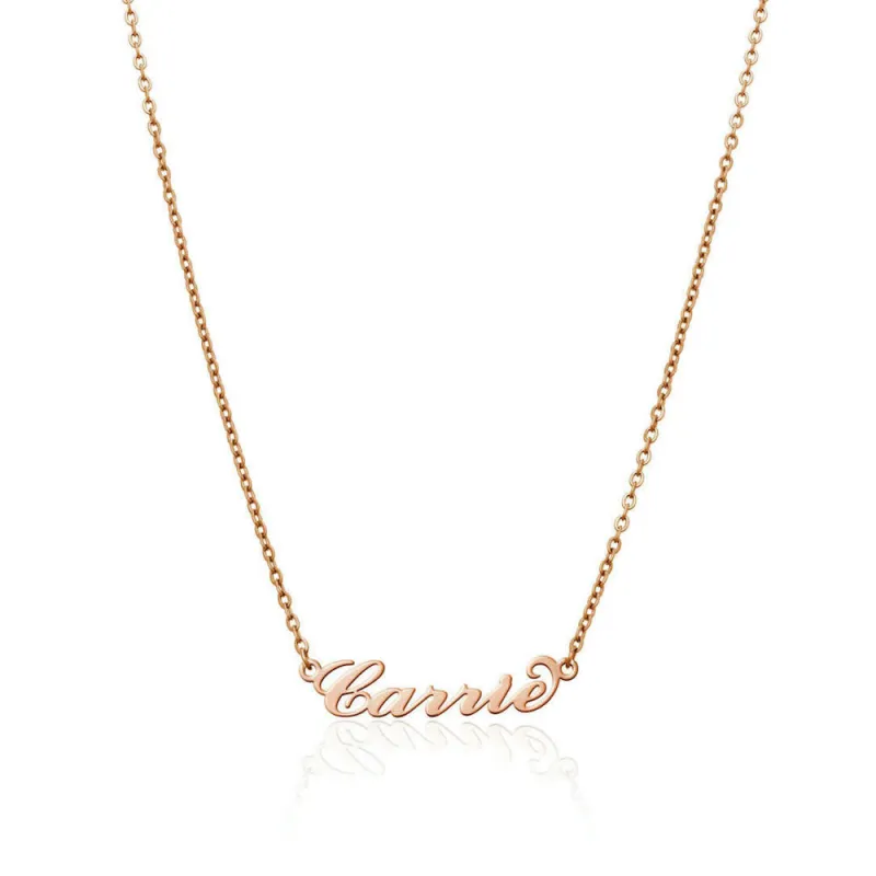 Carrie Name Necklace (Rose Gold) sold by Abbott Lyon