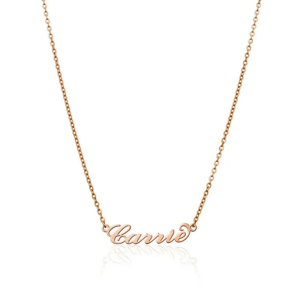 Carrie Name Necklace (Rose Gold) sold by Abbott Lyon
