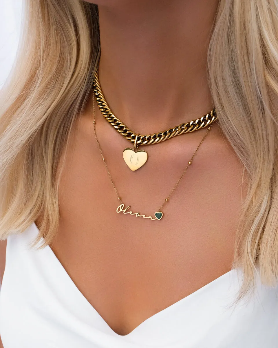 Birthstone Signature Name Necklace (Gold) sold by Abbott Lyon product image thumbnail 3