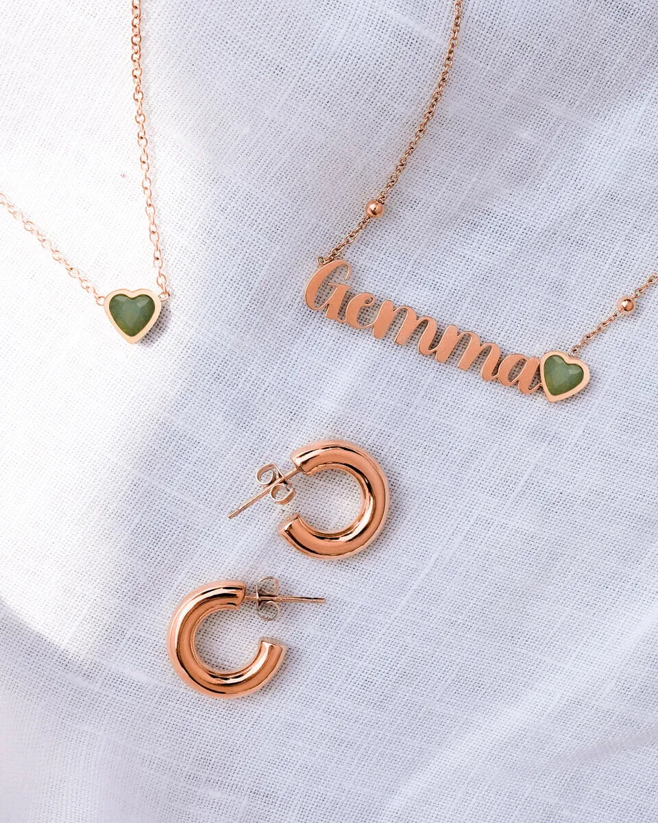 Birthstone Name Necklace (Rose Gold) sold by Abbott Lyon product image thumbnail 3