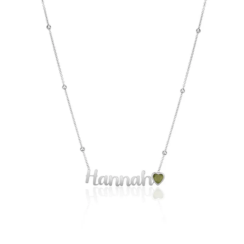 Birthstone Name Necklace (Silver) sold by Abbott Lyon