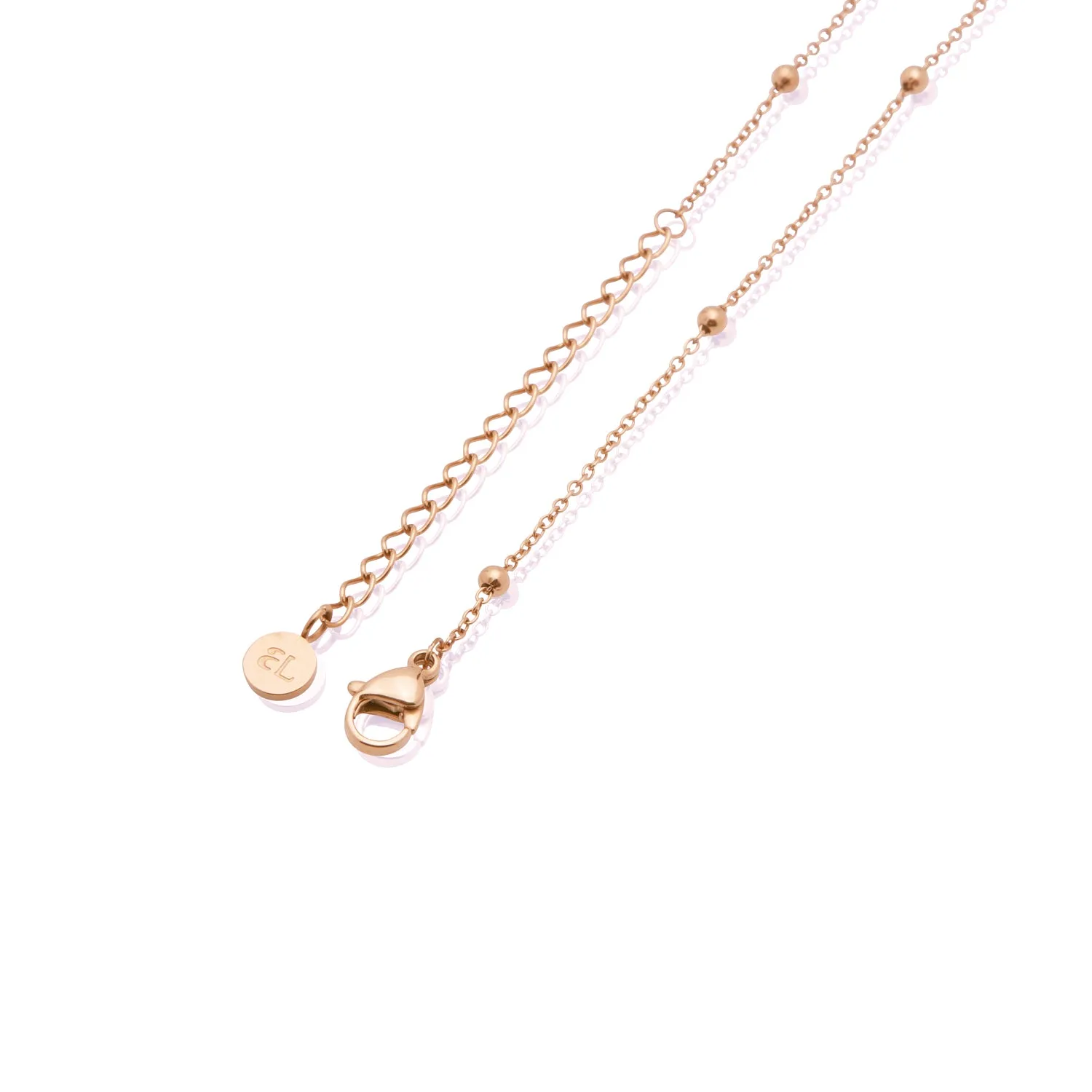 Personalised Initial & Droplet Birthstone Necklace (Rose Gold) sold by Abbott Lyon product image thumbnail 5