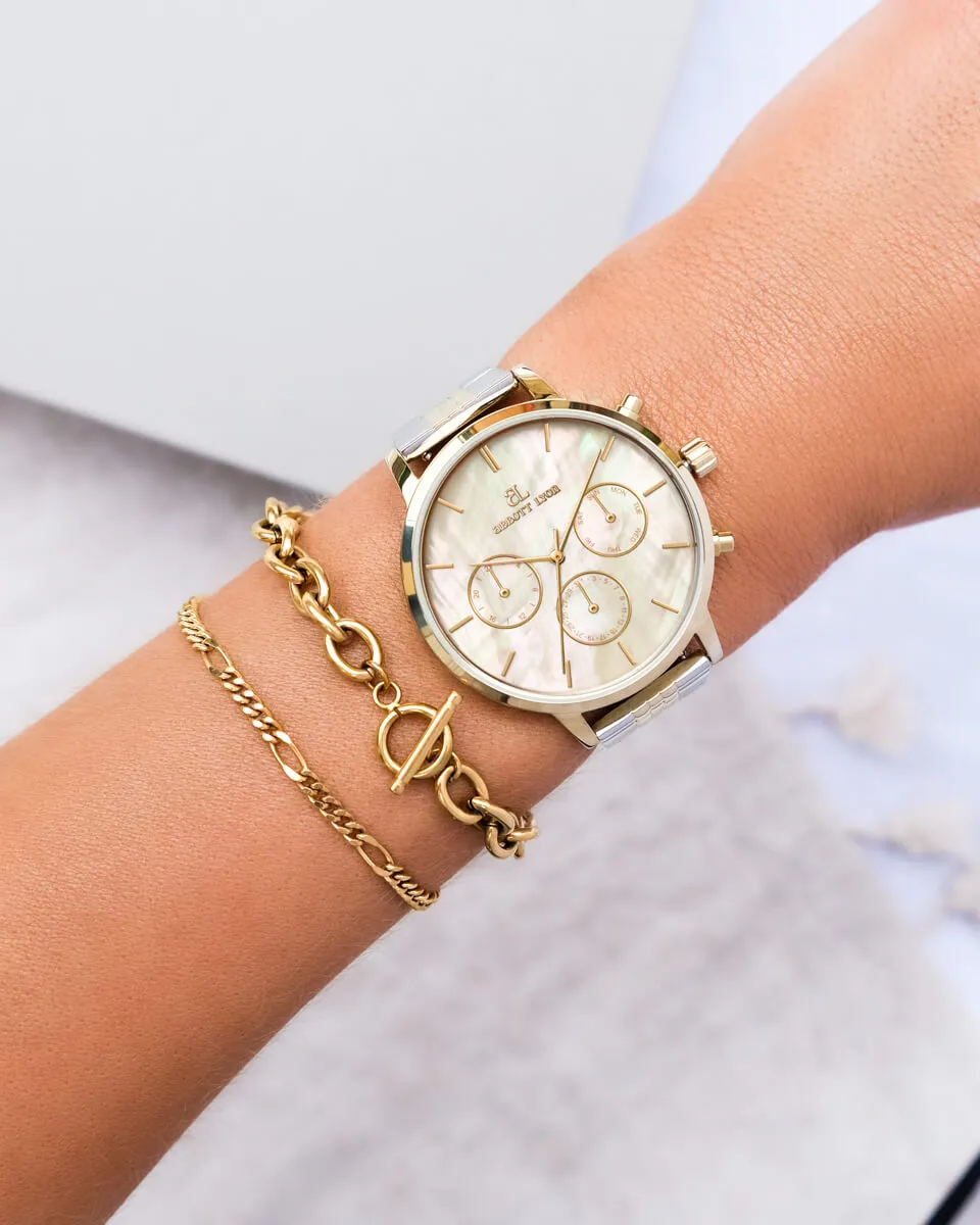 Two Tone Pearl Link Nueva 40 Watch sold by Abbott Lyon product image thumbnail 4
