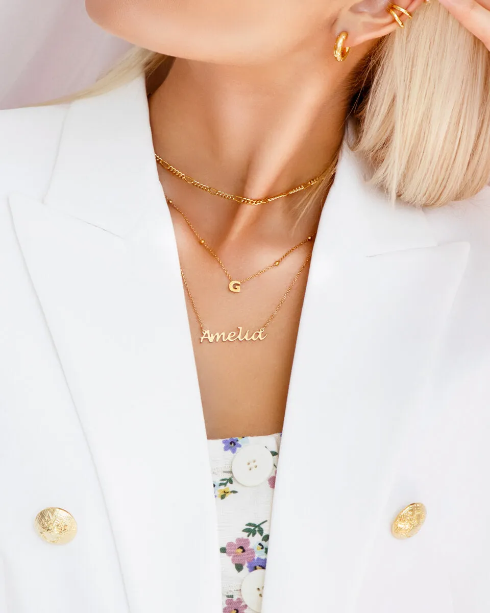 Small Figaro Chain Necklace (Gold) sold by Abbott Lyon product image thumbnail 5