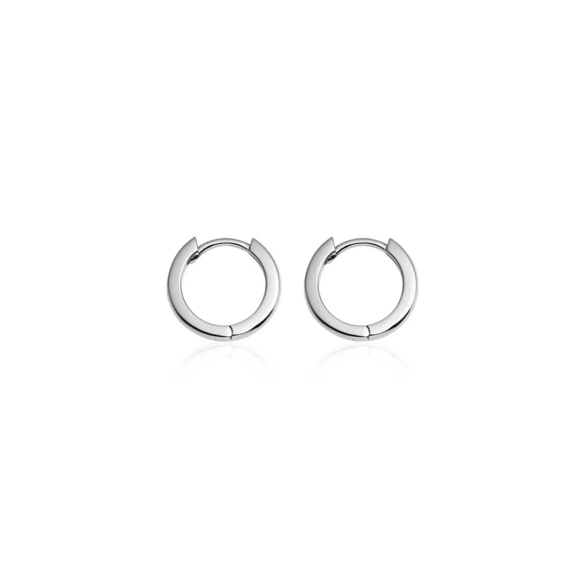 925 Sterling Silver Huggie Hoop Earrings (Silver) sold by Abbott Lyon