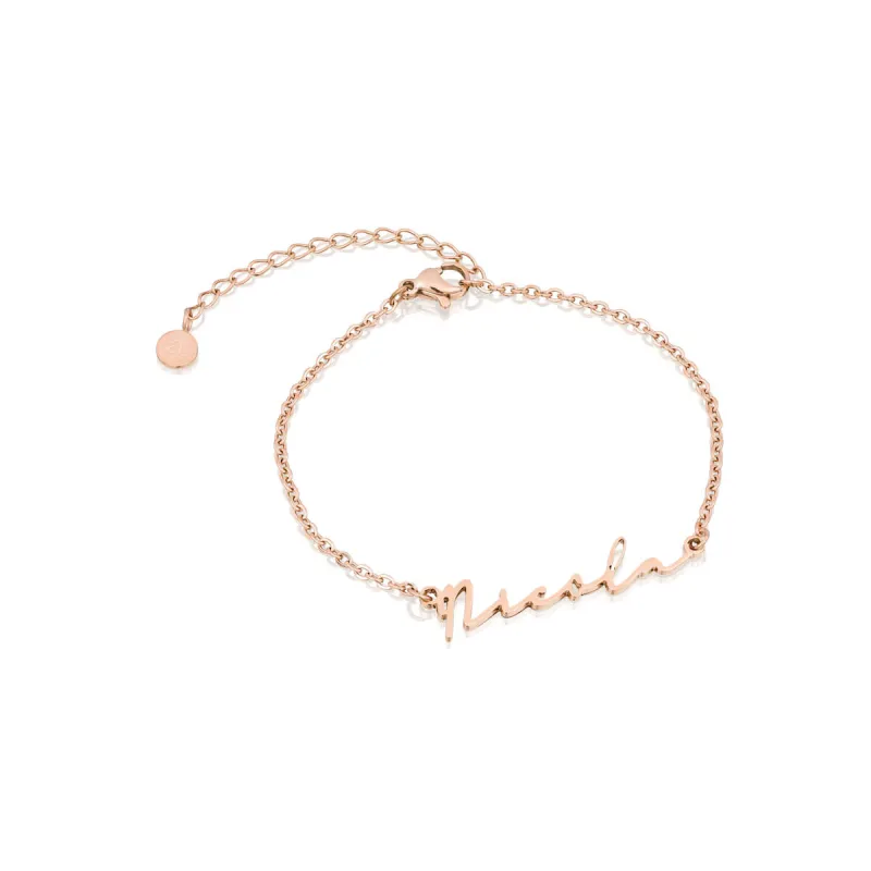 Signature Name Bracelet (Rose Gold) sold by Abbott Lyon