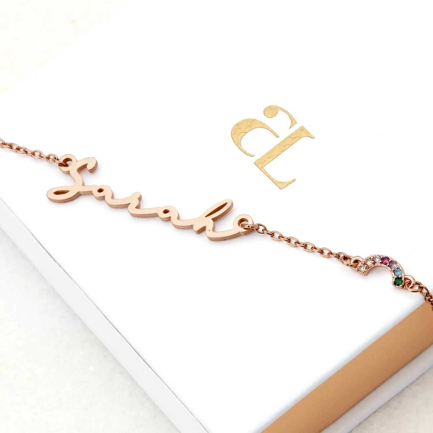 Signature Name Bracelet (Rose Gold) sold by Abbott Lyon product image thumbnail 4