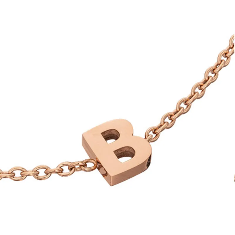 Birthstone & Made Mine Letter Bracelet (Rose Gold) sold by Abbott Lyon product image thumbnail 4
