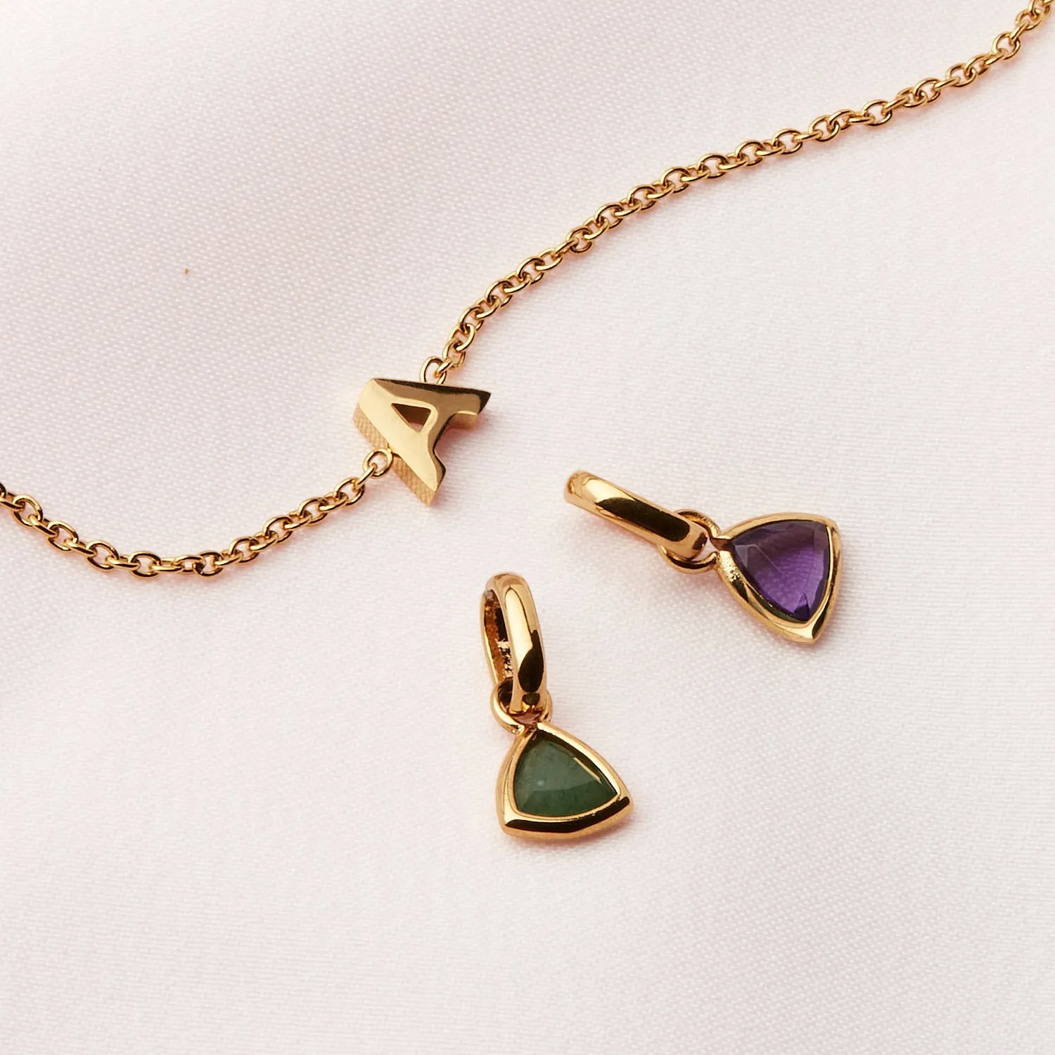 Birthstone & Made Mine Letter Bracelet (Gold) sold by Abbott Lyon product image thumbnail 5