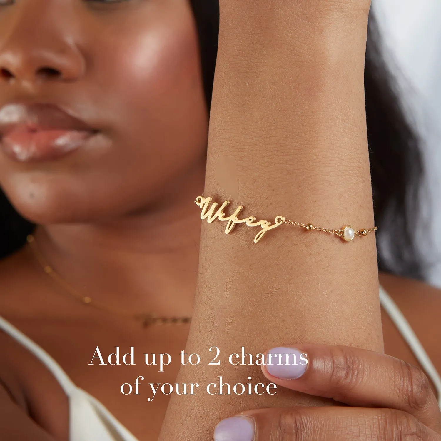 Signature Name Bracelet (Gold) sold by Abbott Lyon product image thumbnail 5