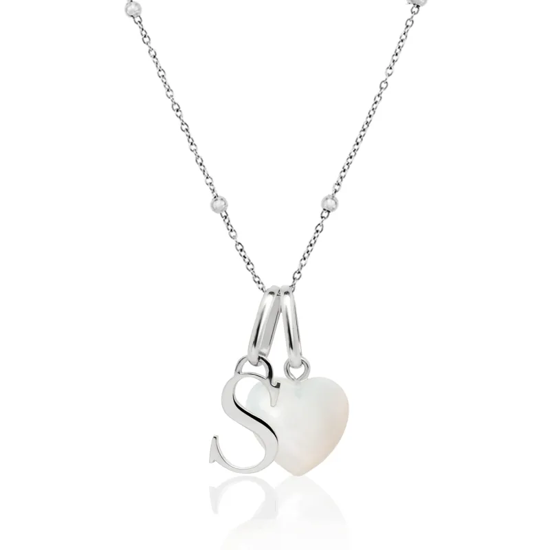 Personalised Initial & Birthstone Necklace (Silver) sold by Abbott Lyon