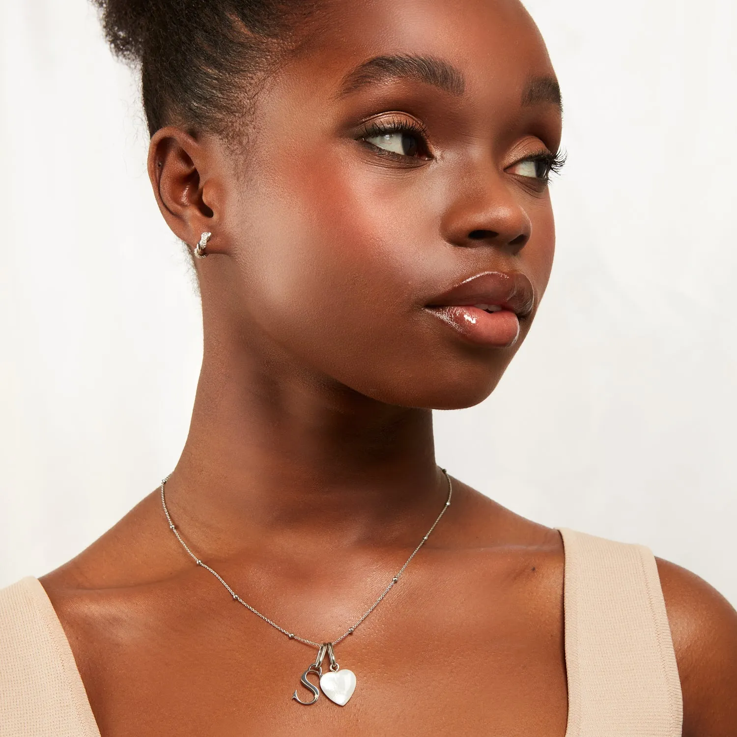 Personalised Initial & Birthstone Necklace (Silver) sold by Abbott Lyon product image thumbnail 4