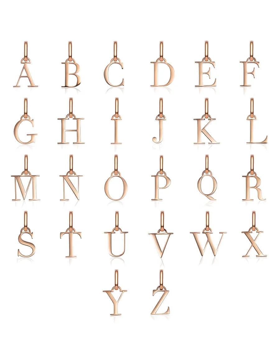 Letter & Birthstone Figaro Chain Bracelet (Rose Gold) sold by Abbott Lyon product image thumbnail 5