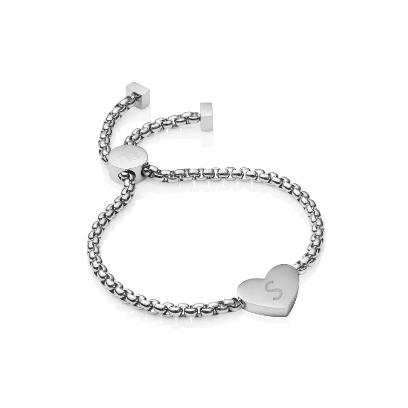 Initial Heart Bracelet (Silver) sold by Abbott Lyon