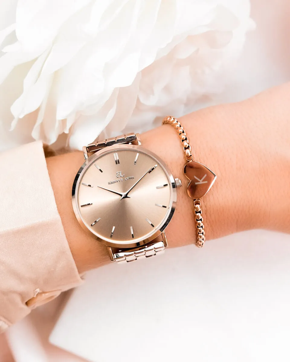 Initial Heart Bracelet (Rose Gold) sold by Abbott Lyon product image thumbnail 2