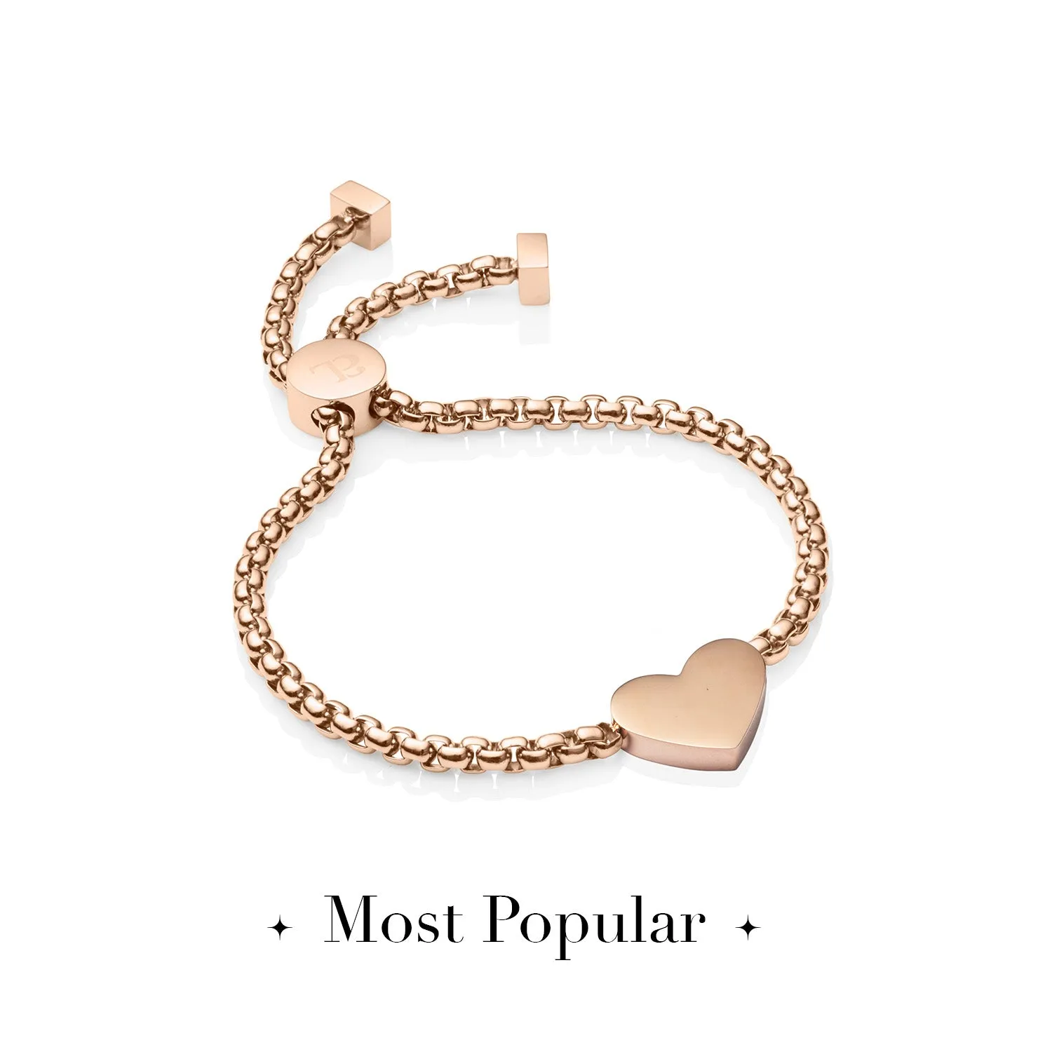 Initial Heart Bracelet (Rose Gold) sold by Abbott Lyon product image thumbnail 5