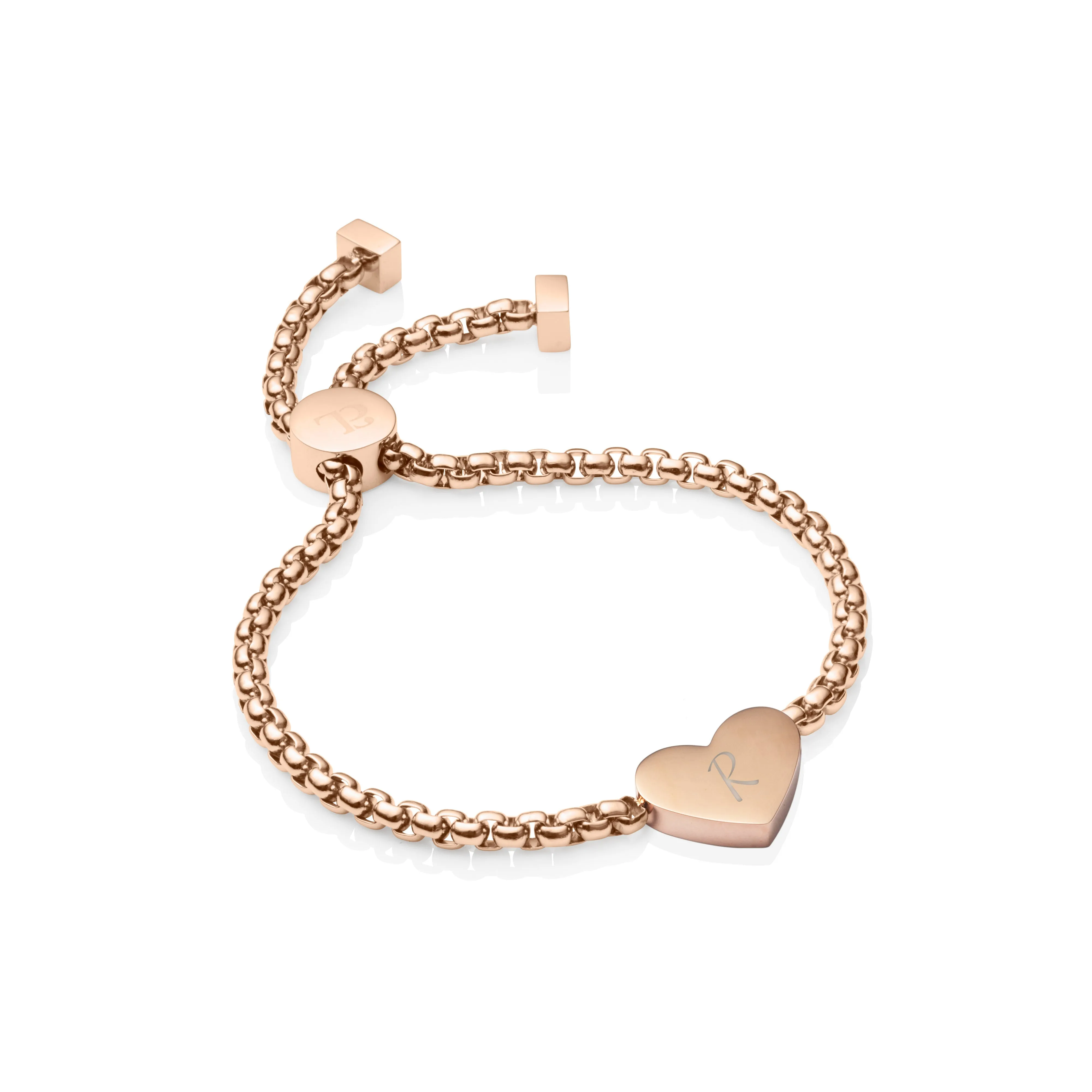 Initial Heart Bracelet (Rose Gold) sold by Abbott Lyon