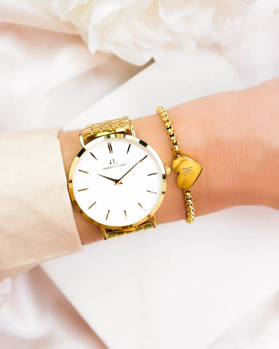 Initial Heart Bracelet (Gold) sold by Abbott Lyon product image thumbnail 3