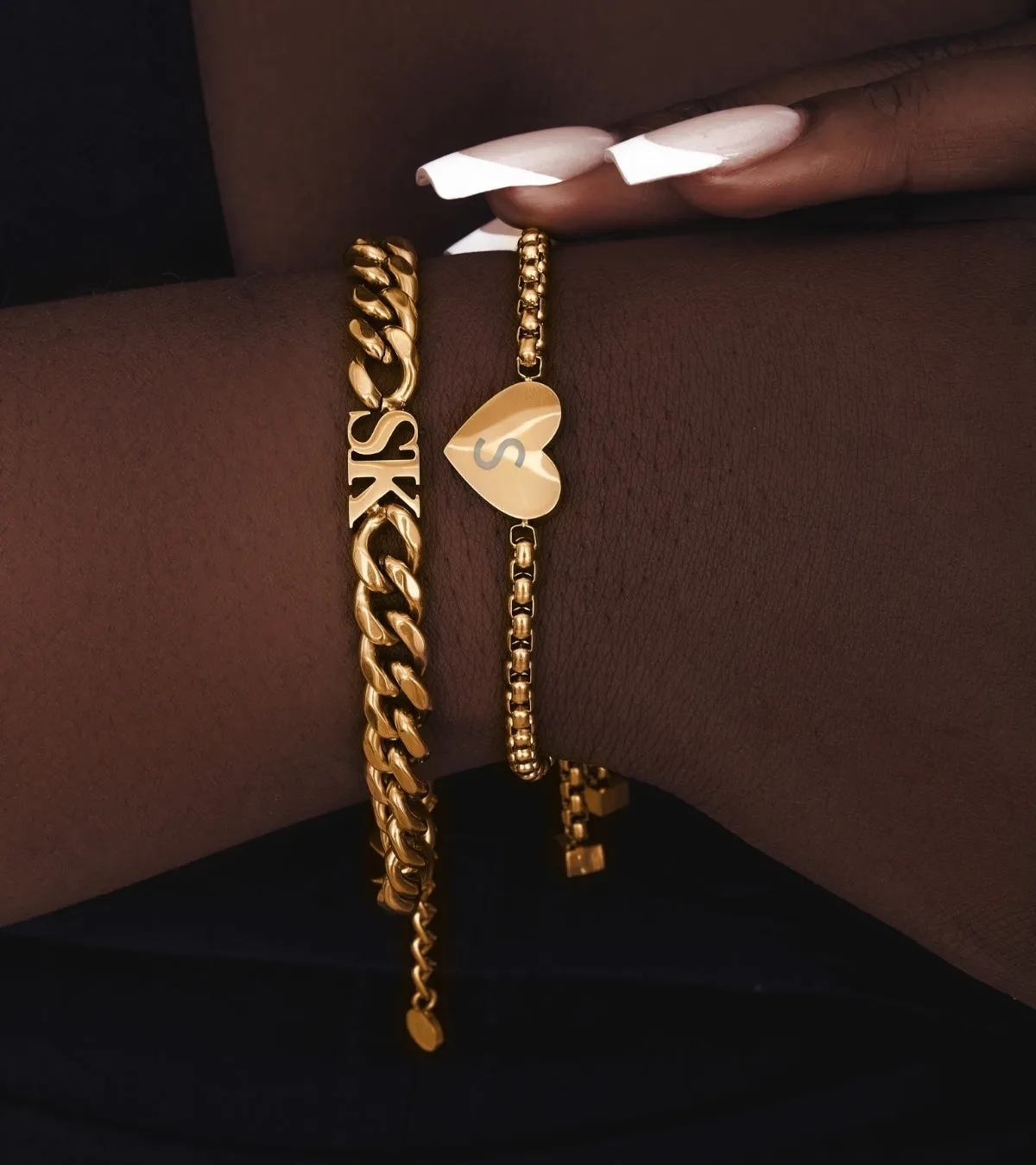 Initial Heart Bracelet (Gold) sold by Abbott Lyon product image thumbnail 4