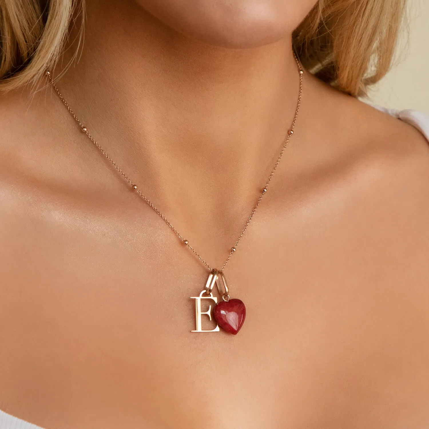 Personalised Initial & Birthstone Necklace (Rose Gold) sold by Abbott Lyon product image thumbnail 2