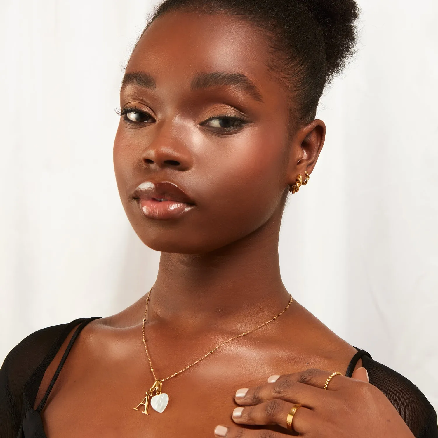 Personalised Initial & Birthstone Necklace (Gold) sold by Abbott Lyon product image thumbnail 3