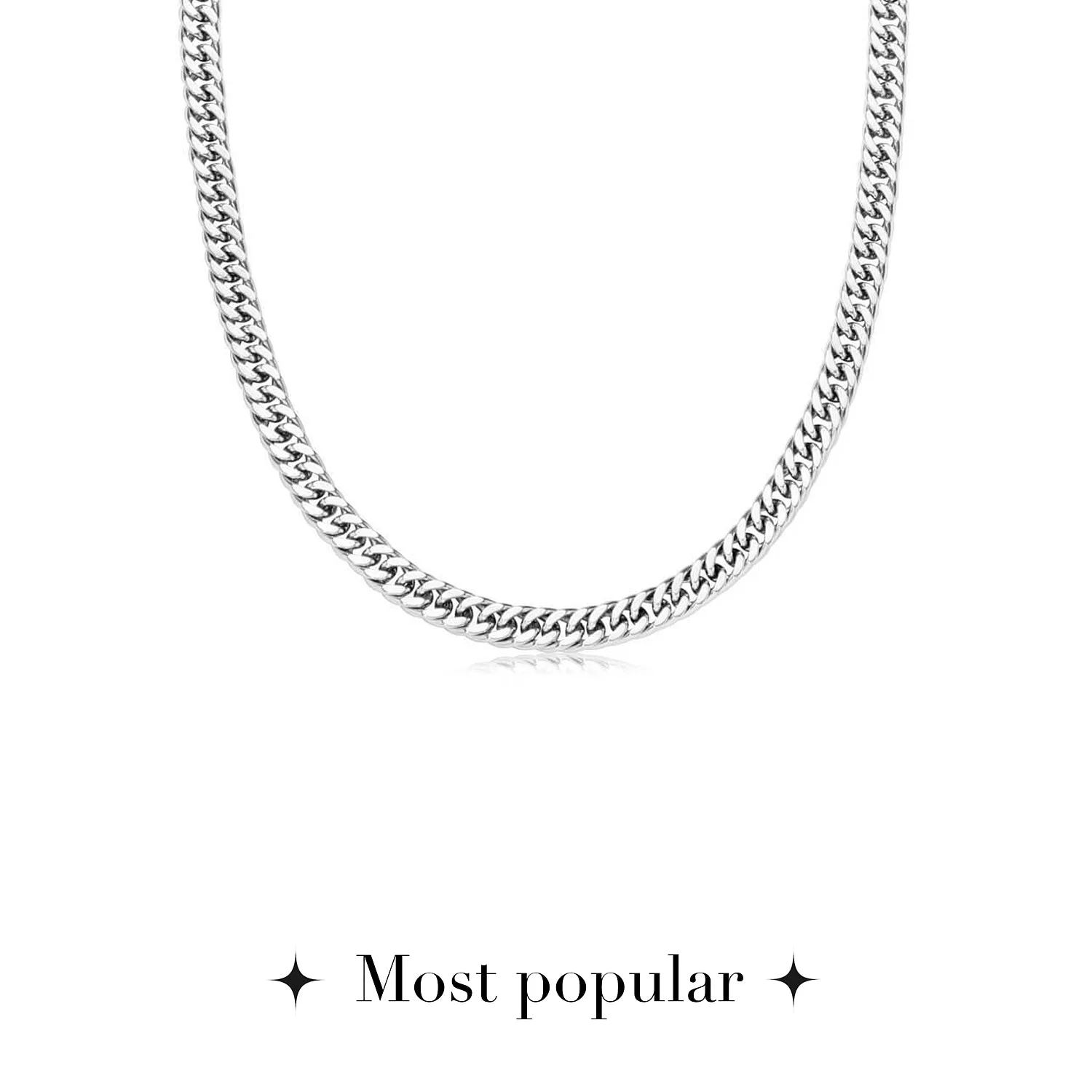 Curb Chain Necklace (Silver) sold by Abbott Lyon product image thumbnail 2