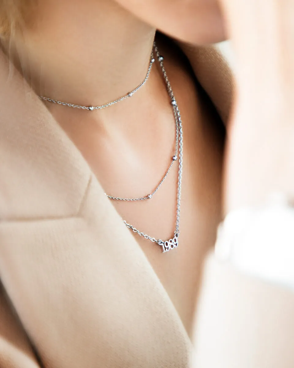 Editorial Date Necklace (Silver) sold by Abbott Lyon product image thumbnail 2