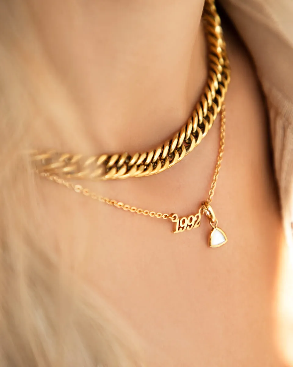 Editorial Date Necklace (Gold) sold by Abbott Lyon product image thumbnail 3