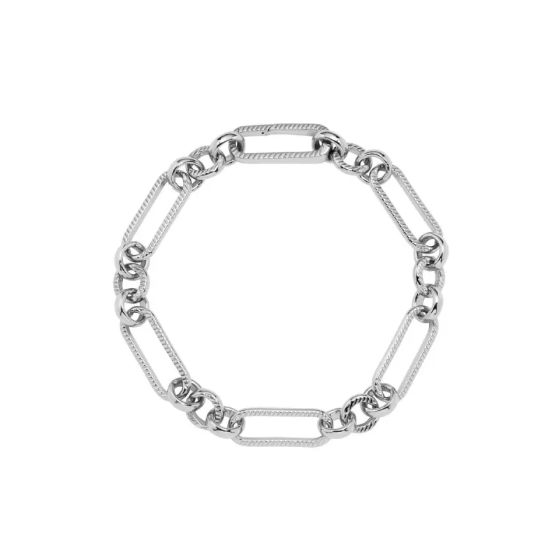 Figaro Chain Bracelet (Silver) sold by Abbott Lyon