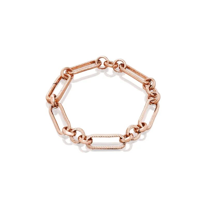 Figaro Chain Bracelet (Rose Gold) sold by Abbott Lyon