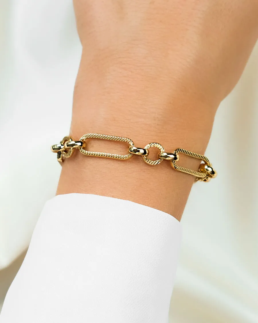 Figaro Chain Bracelet (Gold) sold by Abbott Lyon product image thumbnail 2
