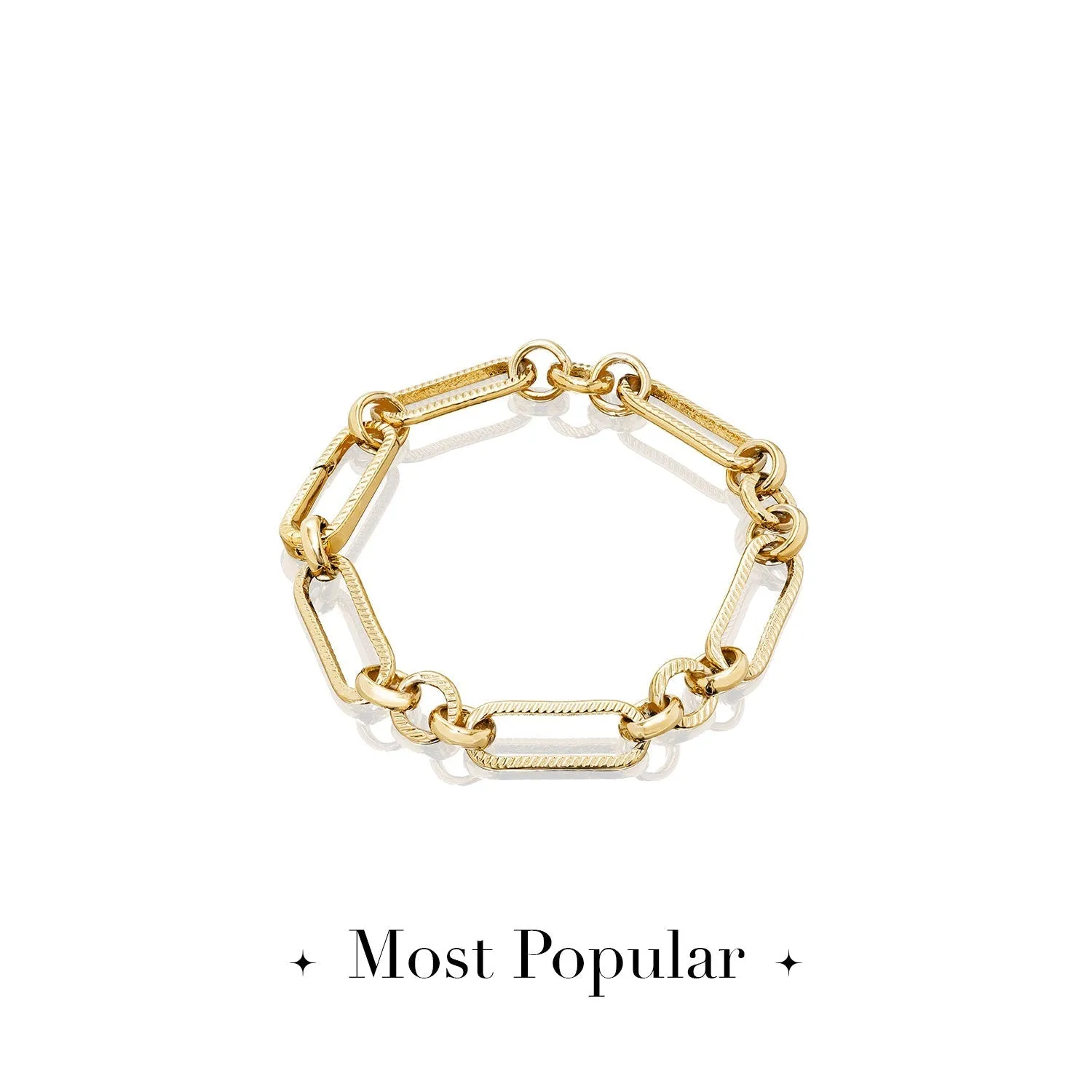 Figaro Chain Bracelet (Gold) sold by Abbott Lyon product image thumbnail 4