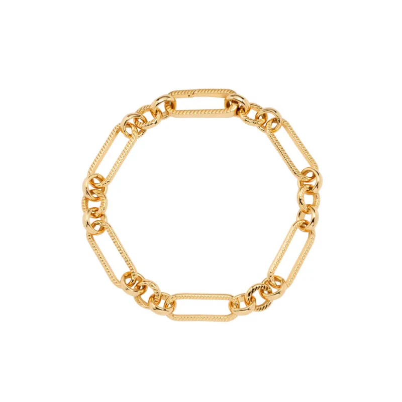 Figaro Chain Bracelet (Gold) sold by Abbott Lyon