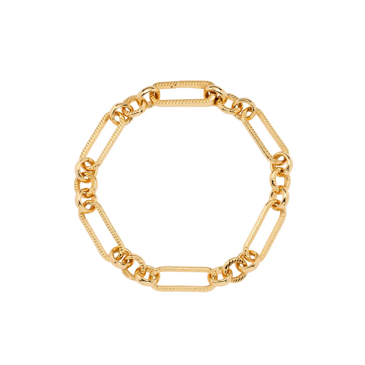 Figaro Chain Bracelet (Gold) sold by Abbott Lyon