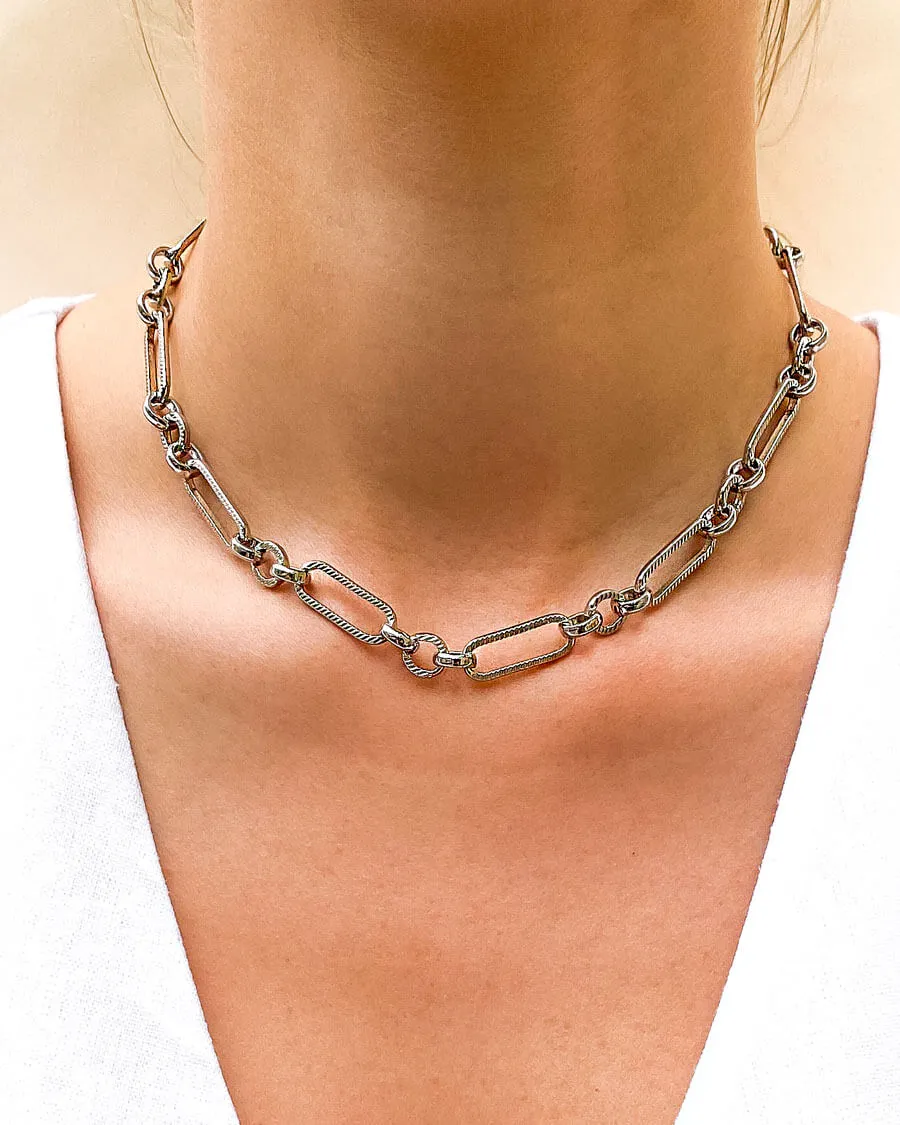 Figaro Chain Necklace (Silver) sold by Abbott Lyon product image thumbnail 2