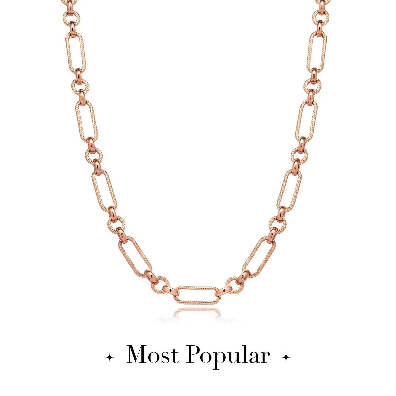 Figaro Chain Necklace (Rose Gold) sold by Abbott Lyon product image thumbnail 5