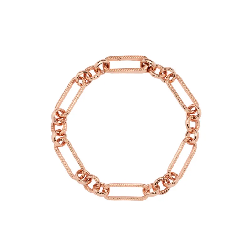 Figaro Chain Bracelet (Rose Gold) sold by Abbott Lyon