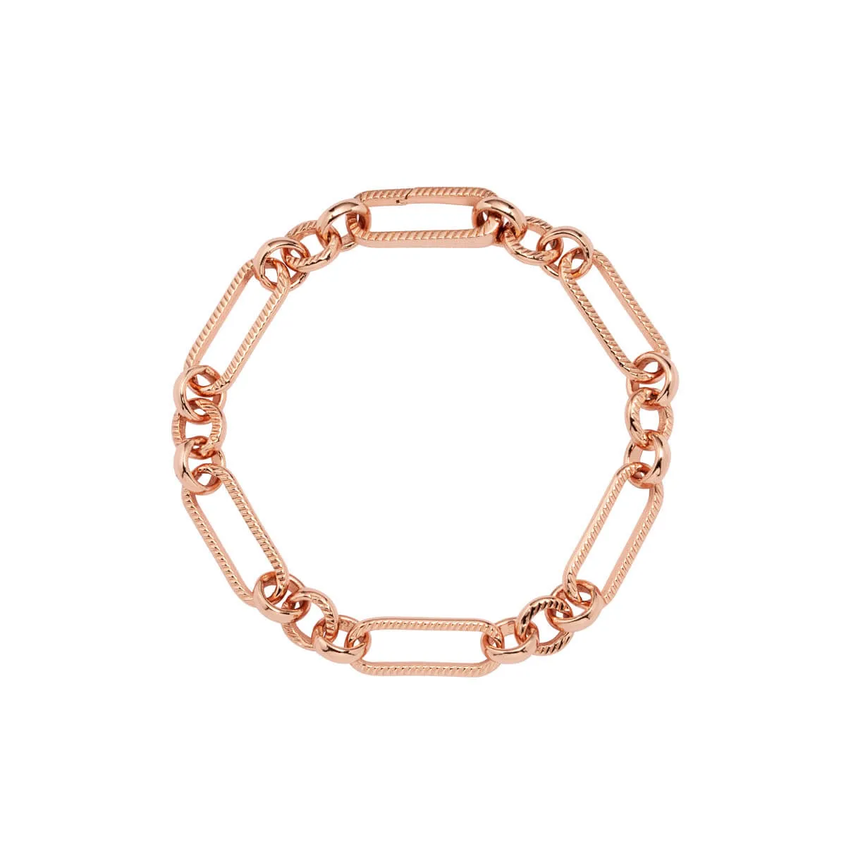 Figaro Chain Bracelet (Rose Gold) sold by Abbott Lyon