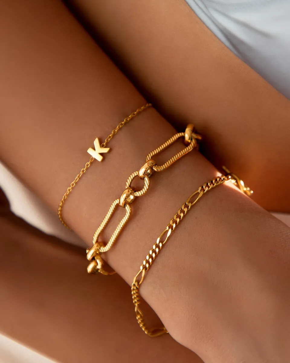 Figaro Chain Bracelet (Gold) sold by Abbott Lyon product image thumbnail 2