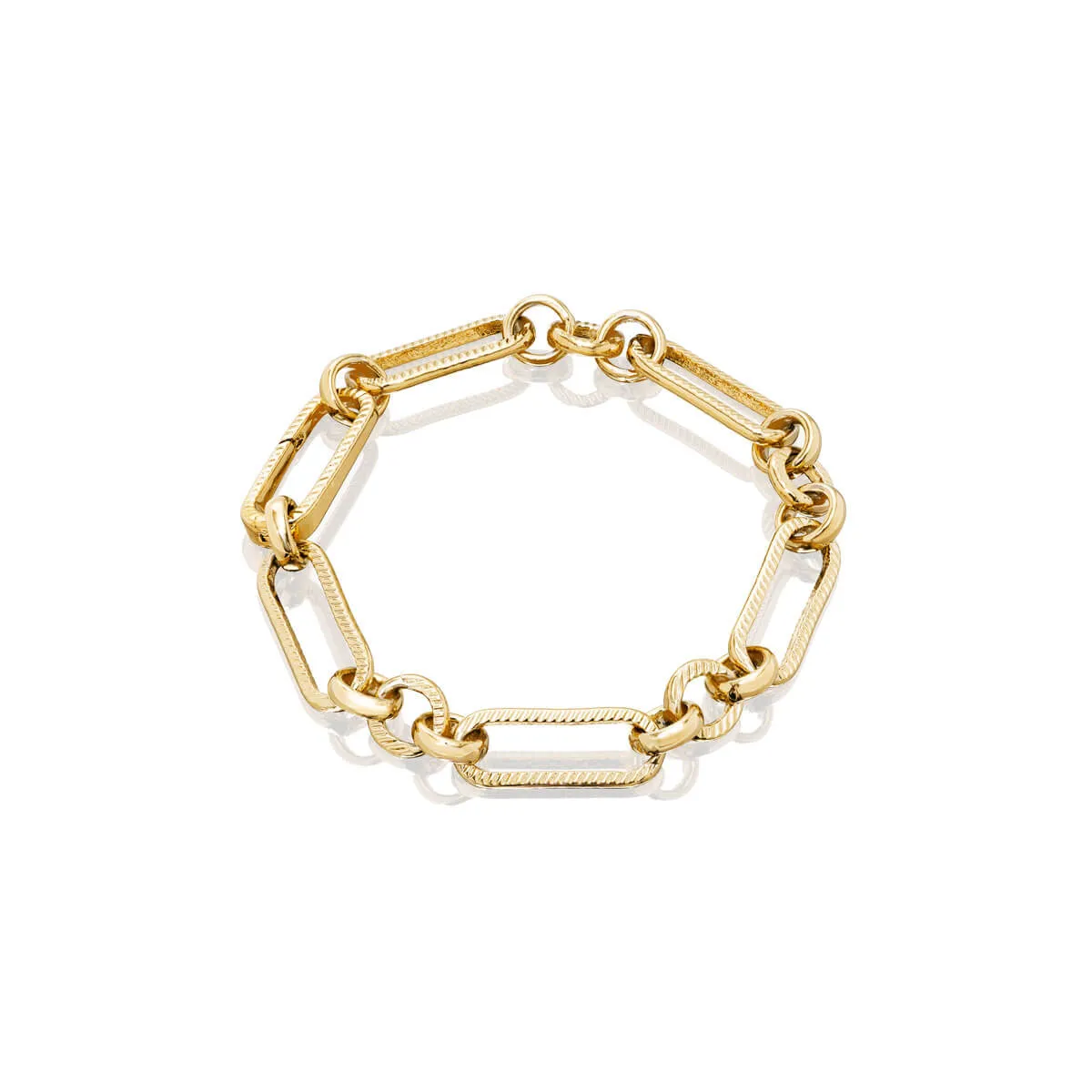 Figaro Chain Bracelet (Gold) sold by Abbott Lyon